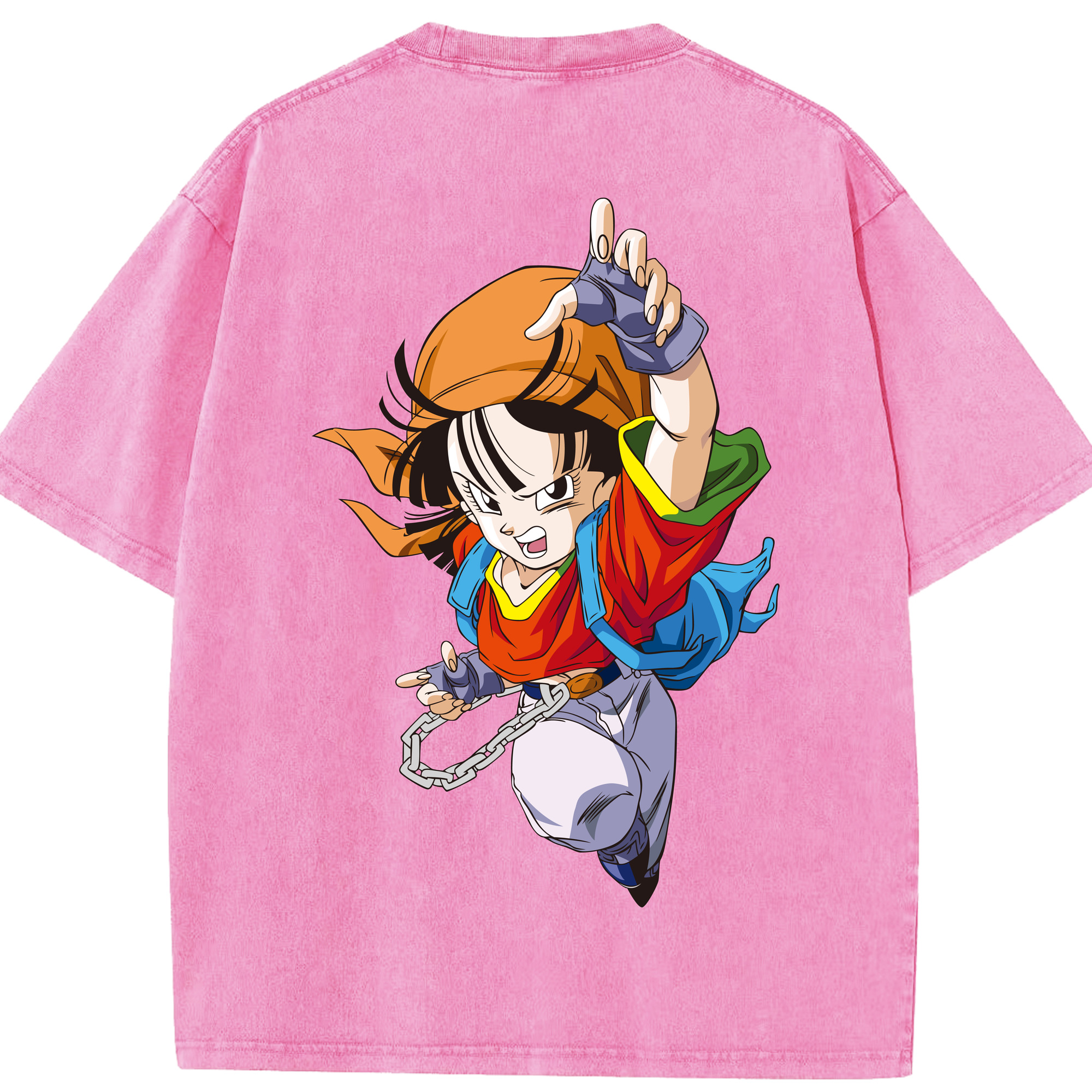 （画像用） ドラゴンボール パン DRAGON BALL Pan 綿100% ヴィンテージ風 半袖Tシャツ（背面プリント）